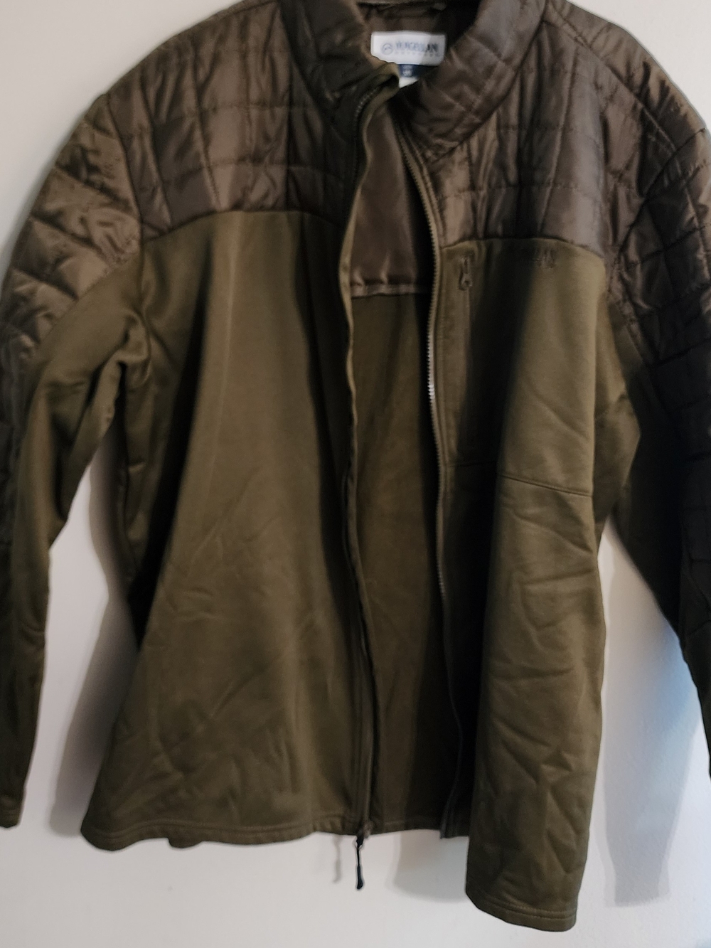 Magellan Outdoors Olive Green Quilted Softshell Hybrid Jacket 3XL